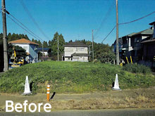 あっという間に雑草地が駐車場へ！