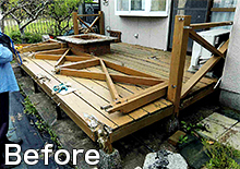 憩いのタイルテラス