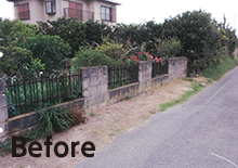 門の間も広く！セミクローズな塀