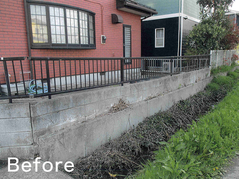 土留めブロック改修