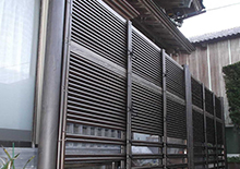 竹のラインが美しい