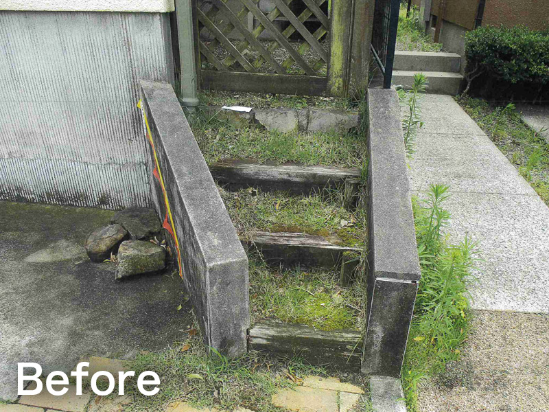 勝手階段の改修