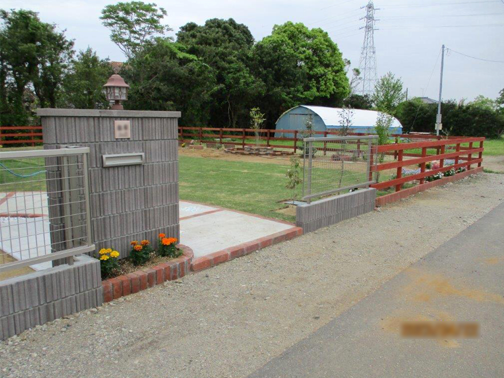 カントリー調のお庭